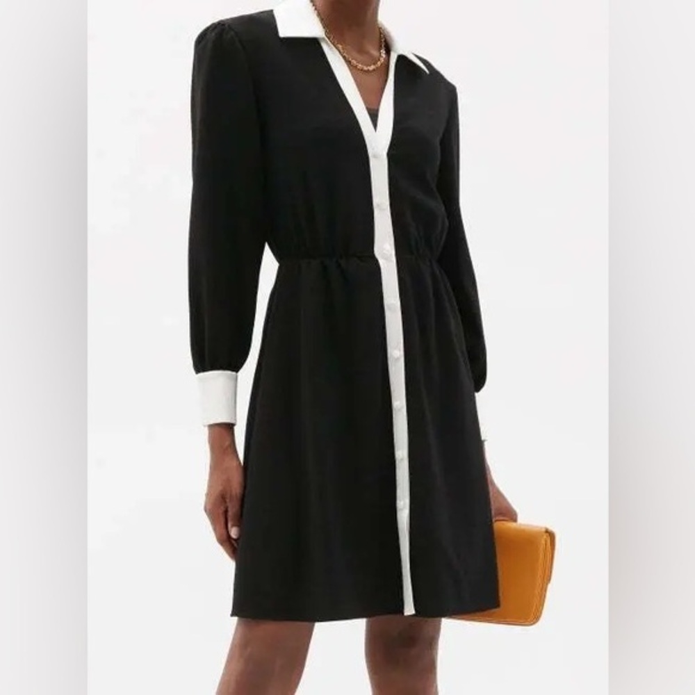 Julie de Libran “Fanelie” Luxury Shirt Dress – Wool/Silk, US 6 SS21